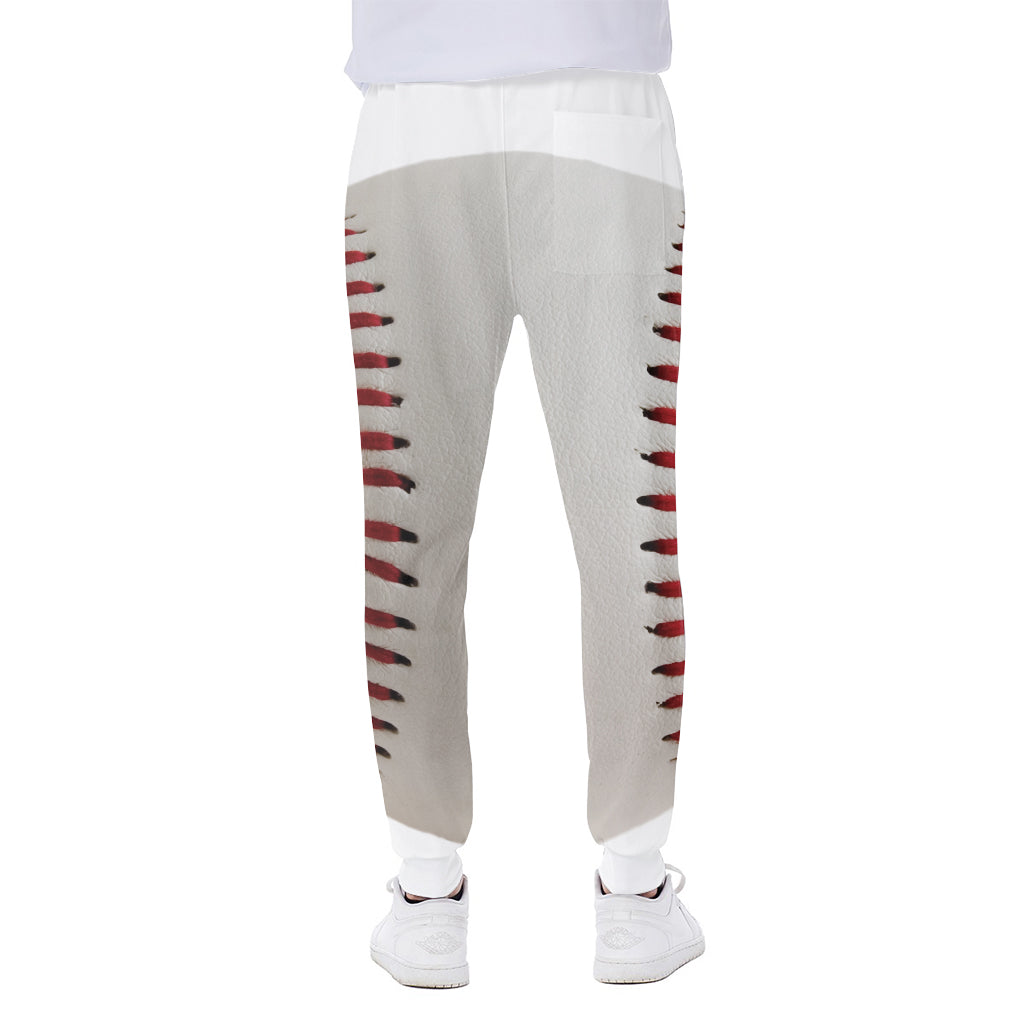 Baseball Stitching Print Scuba Joggers