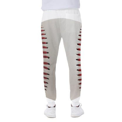 Baseball Stitching Print Scuba Joggers