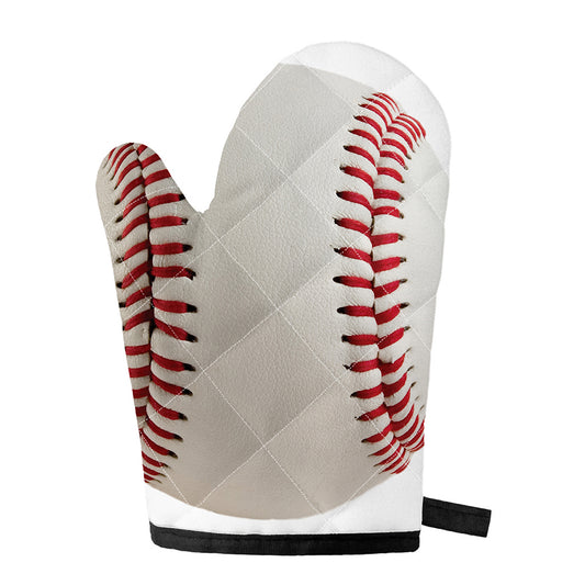 Baseball Stitching Print Single Oven Mitt