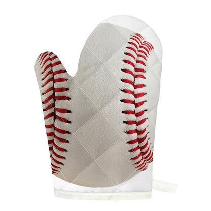 Baseball Stitching Print Single Oven Mitt