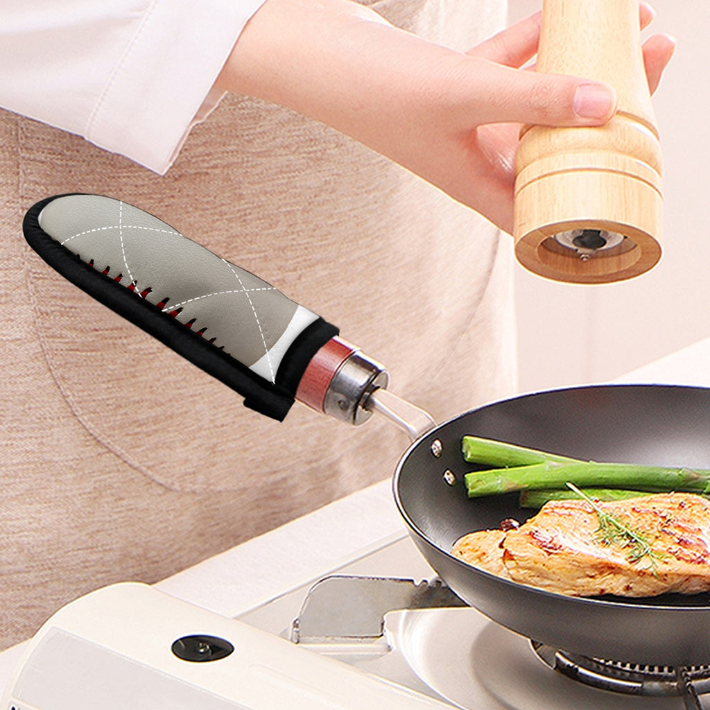 Baseball Stitching Print Skillet Handle Cover