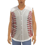 Baseball Stitching Print Sleeveless Baseball Jersey