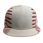 Baseball Stitching Print Snapback Cap