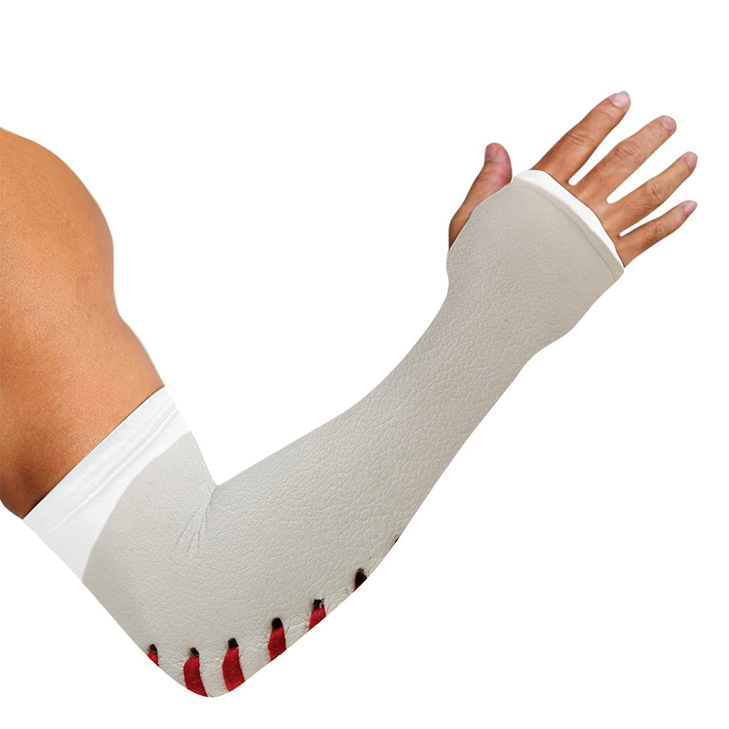 Baseball Stitching Print Sun Protection Arm Sleeves