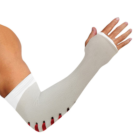 Baseball Stitching Print Sun Protection Arm Sleeves