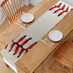 Baseball Stitching Print Table Runner