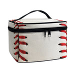 Baseball Stitching Print Travel Makeup Bag