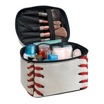 Baseball Stitching Print Travel Makeup Bag