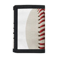 Baseball Stitching Print Trifold Wallet