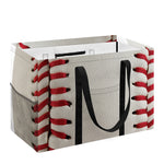 Baseball Stitching Print Utility Tote Bag