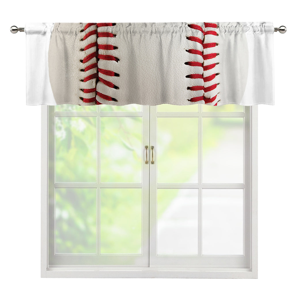 Baseball Stitching Print Window Valance