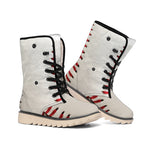 Baseball Stitching Print Winter Boots