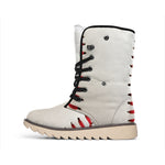 Baseball Stitching Print Winter Boots