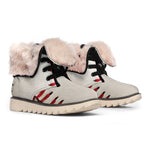 Baseball Stitching Print Winter Boots