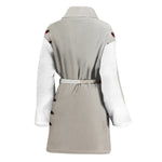 Baseball Stitching Print Women's Bathrobe