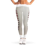 Baseball Stitching Print Women's Leggings
