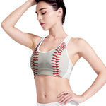 Baseball Stitching Print Women's Sports Bra