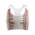 Baseball Stitching Print Women's Sports Bra