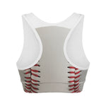 Baseball Stitching Print Women's Sports Bra
