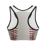 Baseball Stitching Print Women's Sports Bra