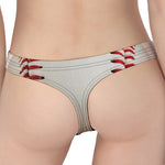 Baseball Stitching Print Women's Thong