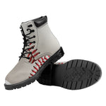 Baseball Stitching Print Work Boots