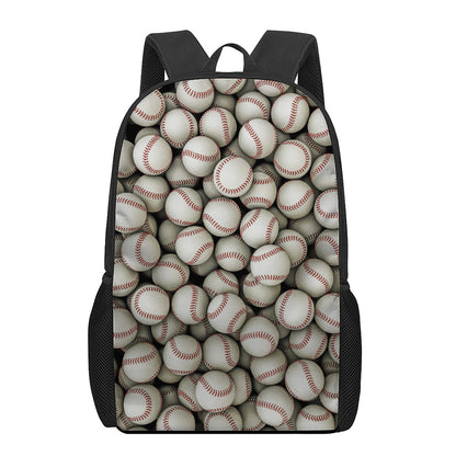 Baseballs 3D Print 17 Inch Backpack