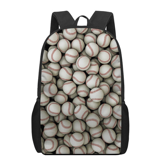 Baseballs 3D Print 17 Inch Backpack