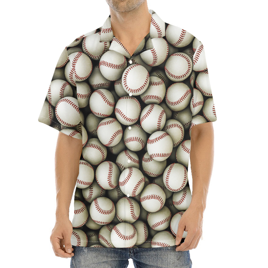 Baseballs 3D Print Aloha Shirt