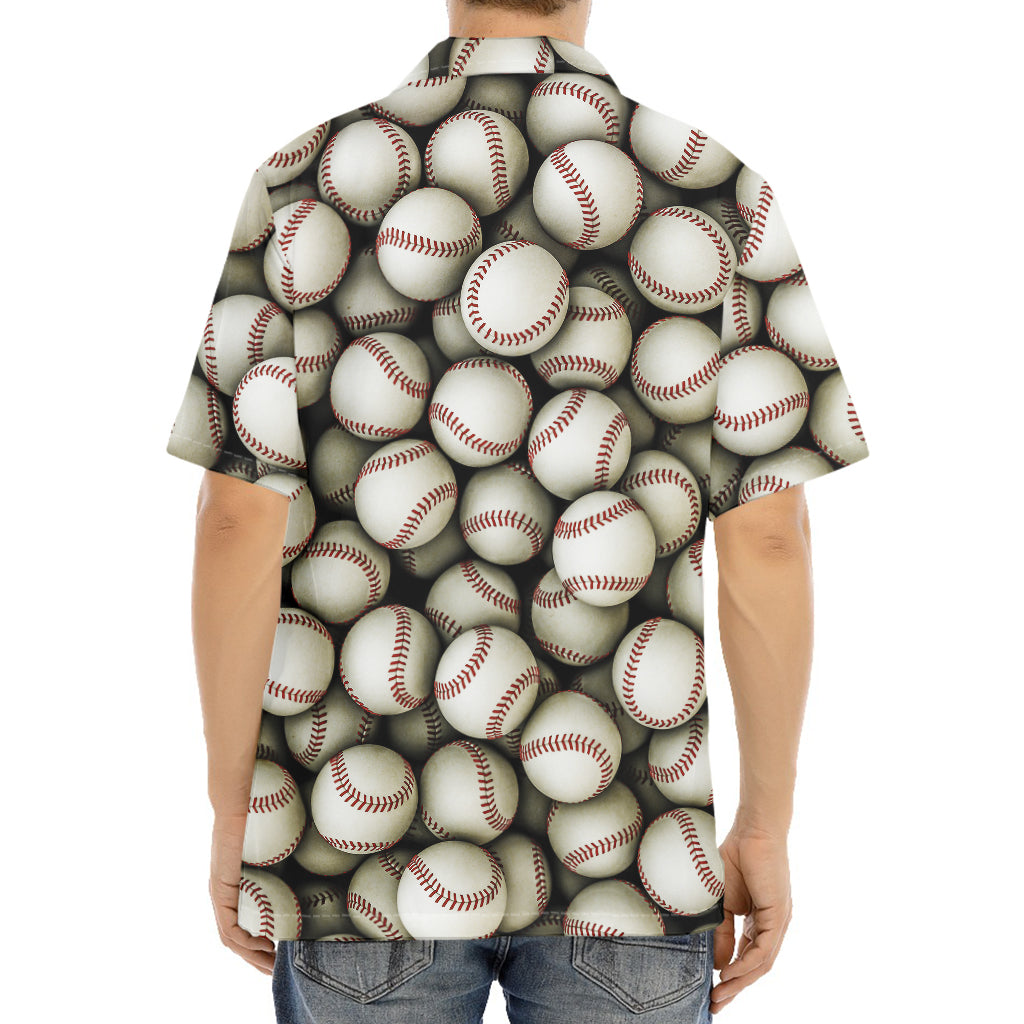 Baseballs 3D Print Aloha Shirt