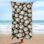 Baseballs 3D Print Beach Towel