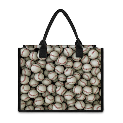 Baseballs 3D Print Canvas Tote Bag