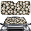 Baseballs 3D Print Car Windshield Sun Shade