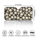 Baseballs 3D Print Car Windshield Sun Shade