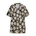 Baseballs 3D Print Cotton Hawaiian Shirt