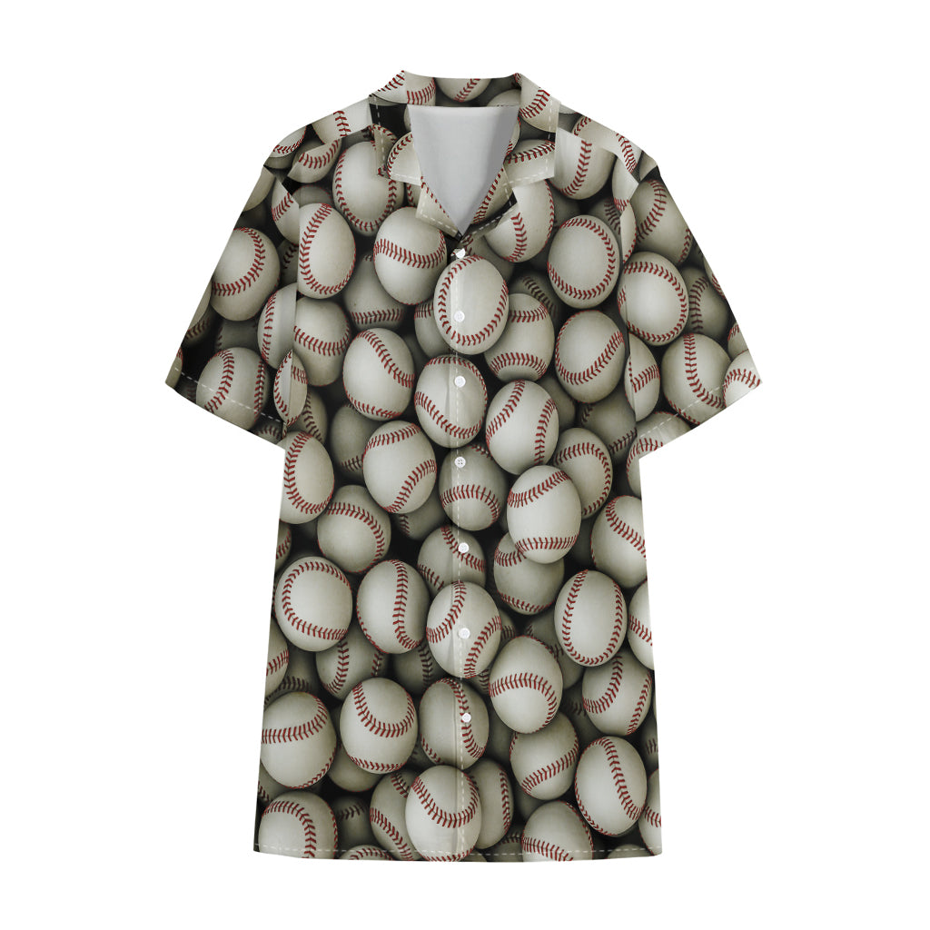 Baseballs 3D Print Cotton Hawaiian Shirt