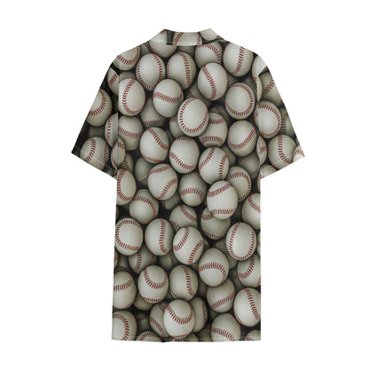 Baseballs 3D Print Cotton Hawaiian Shirt