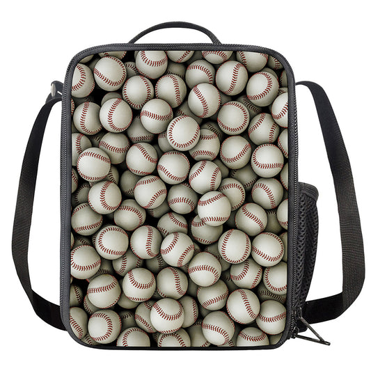 Baseballs 3D Print Crossbody Lunch Bag