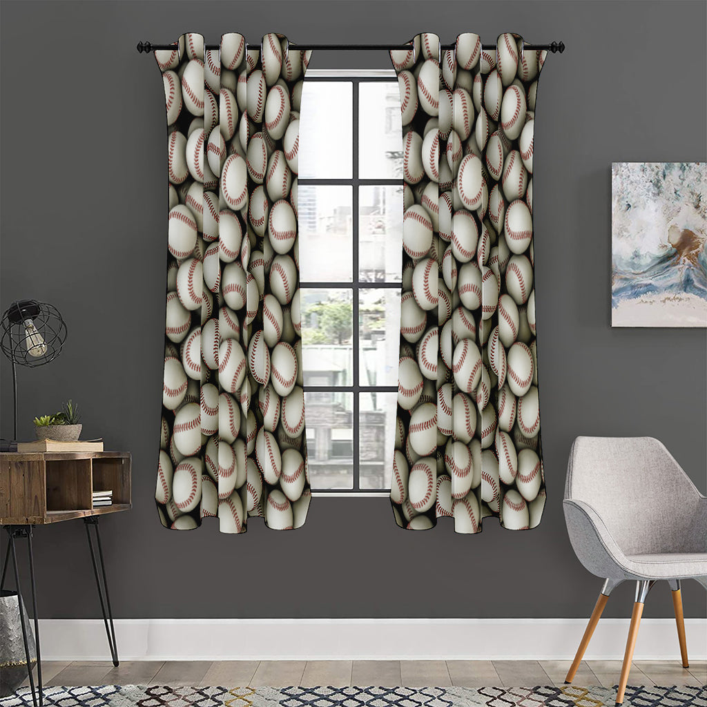 Baseballs 3D Print Curtain