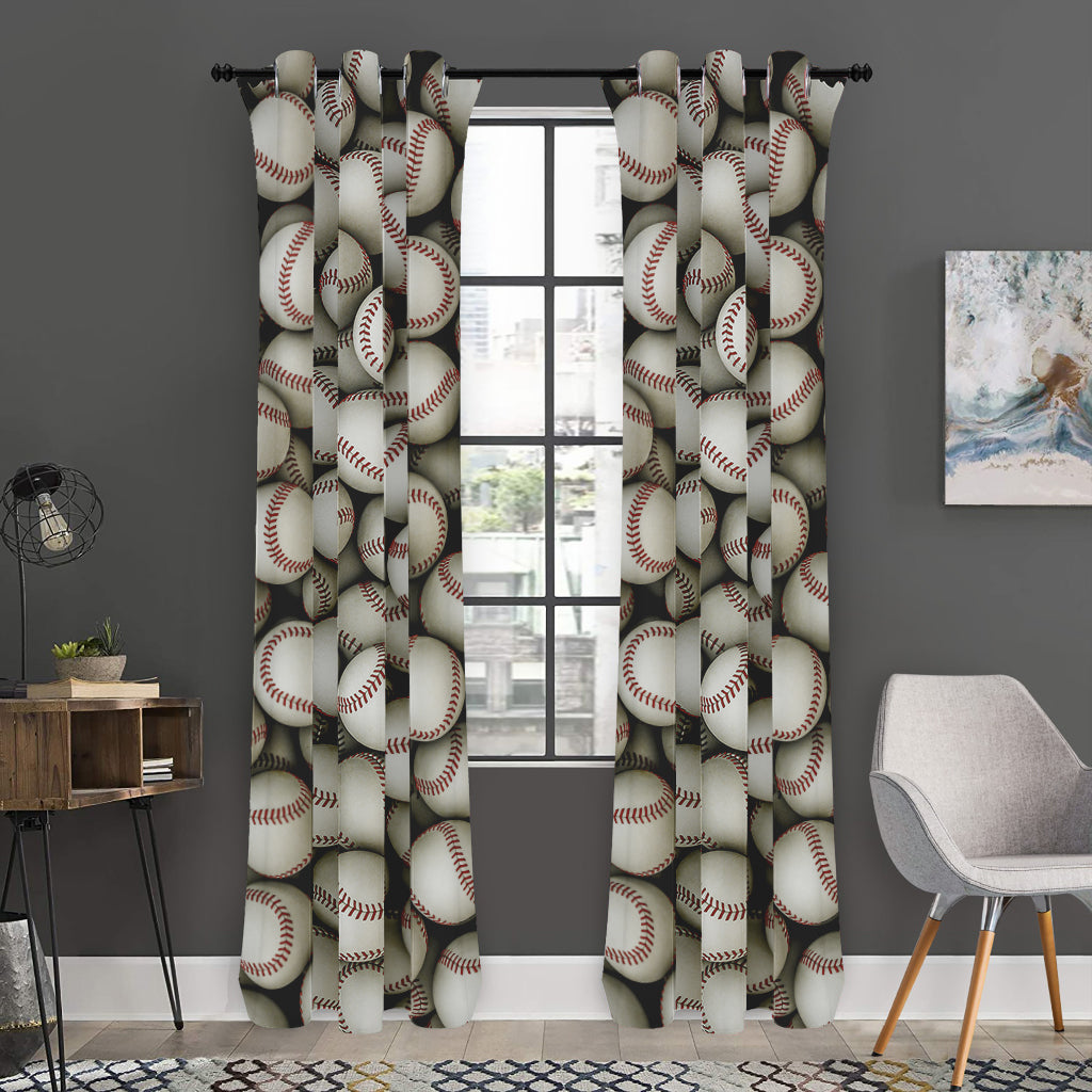 Baseballs 3D Print Curtain