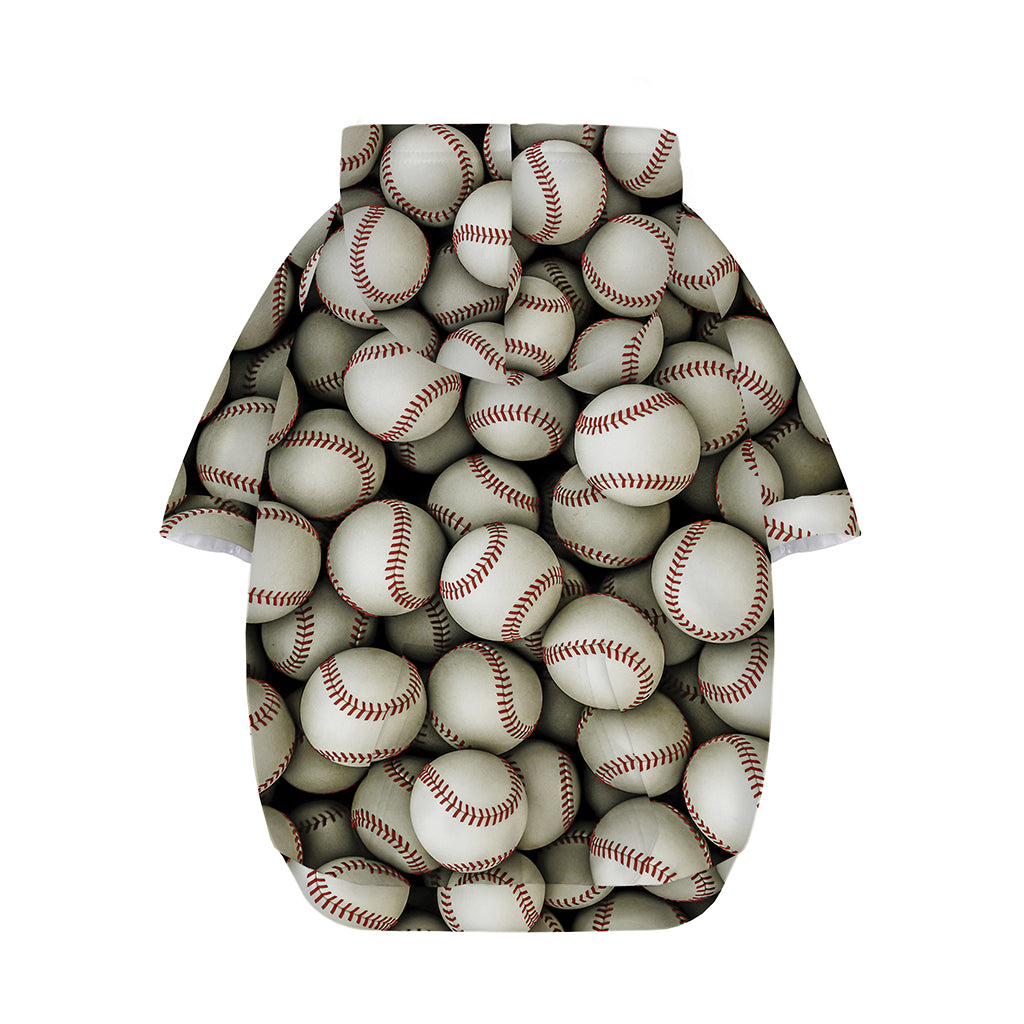 Baseballs 3D Print Dog Zip Up Hoodie