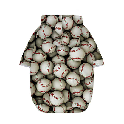 Baseballs 3D Print Dog Zip Up Hoodie