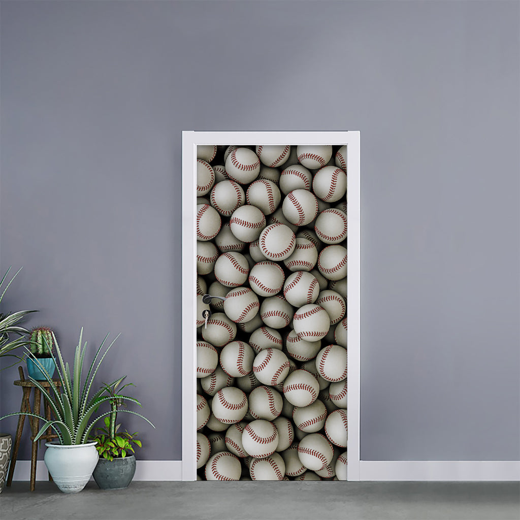 Baseballs 3D Print Door Sticker