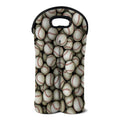 Baseballs 3D Print Double Neoprene Wine Tote