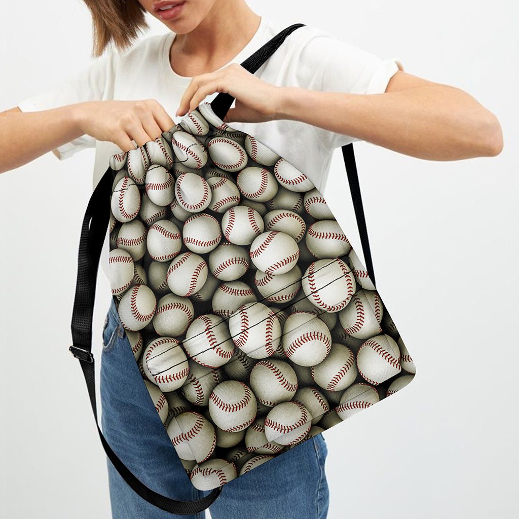 Baseballs 3D Print Drawstring Backpack
