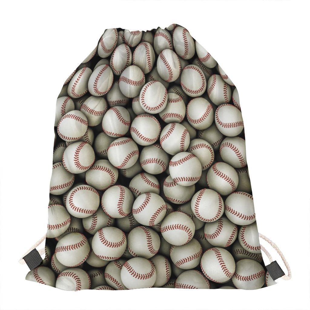Baseballs 3D Print Drawstring Bag