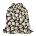 Baseballs 3D Print Drawstring Bag