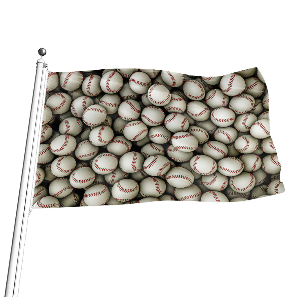 Baseballs 3D Print Flag