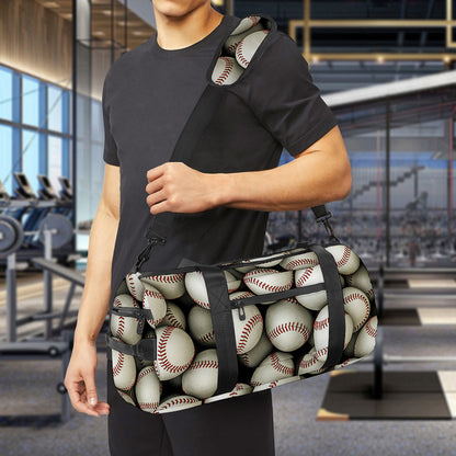 Baseballs 3D Print Gym Bag