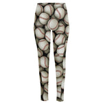 Baseballs 3D Print High-Waisted Pocket Leggings